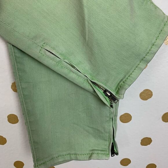Free People Millennium Ankle Zip Mint Green Jeans - Picture 5 of 7